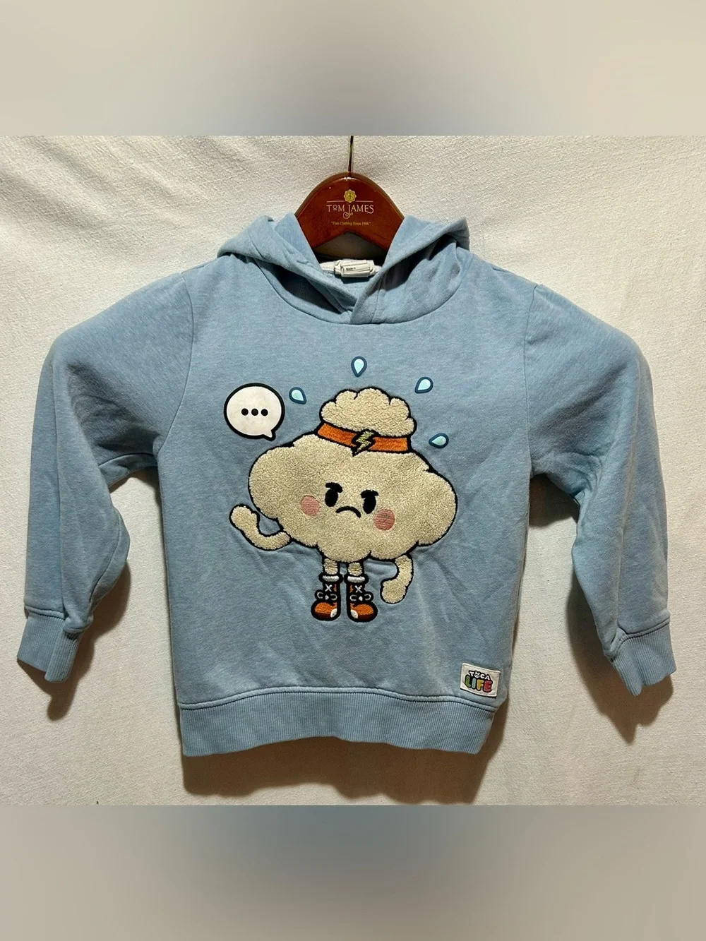 H&M 4-6Y Toca Life World Cloud Character Graphic Hoodie Kids Blue